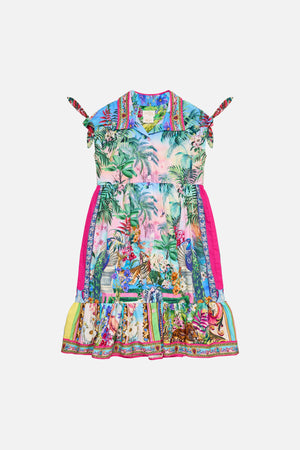 Spirit Of Santa Maria Kids Button Midi Dress With Tie Sleeve 4-10 GIRLS CLOTHING CAMILLA