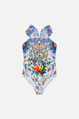 Tiles Darls Kids Straight Neck One Piece W Frill 12-14 GIRLS SWIMWEAR CAMILLA