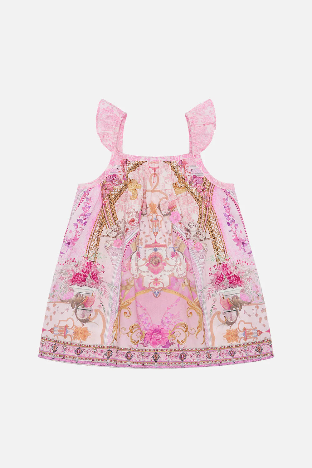 Fresco Fairytale Babies Straight Neck Dress With Frill Sleeves BABY CLOTHING CAMILLA 
