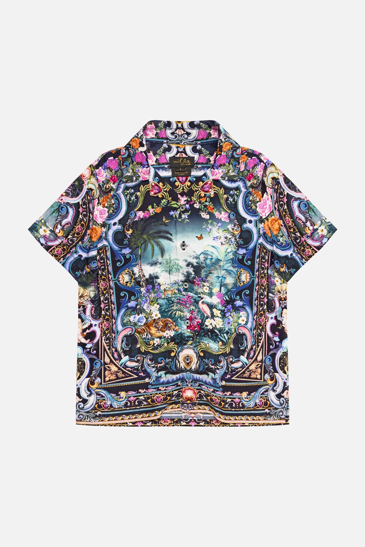 Basked In Baroque Boys Short Sleeve Camp Collared Shirt 4-10 BOYS CLOTHING CAMILLA 