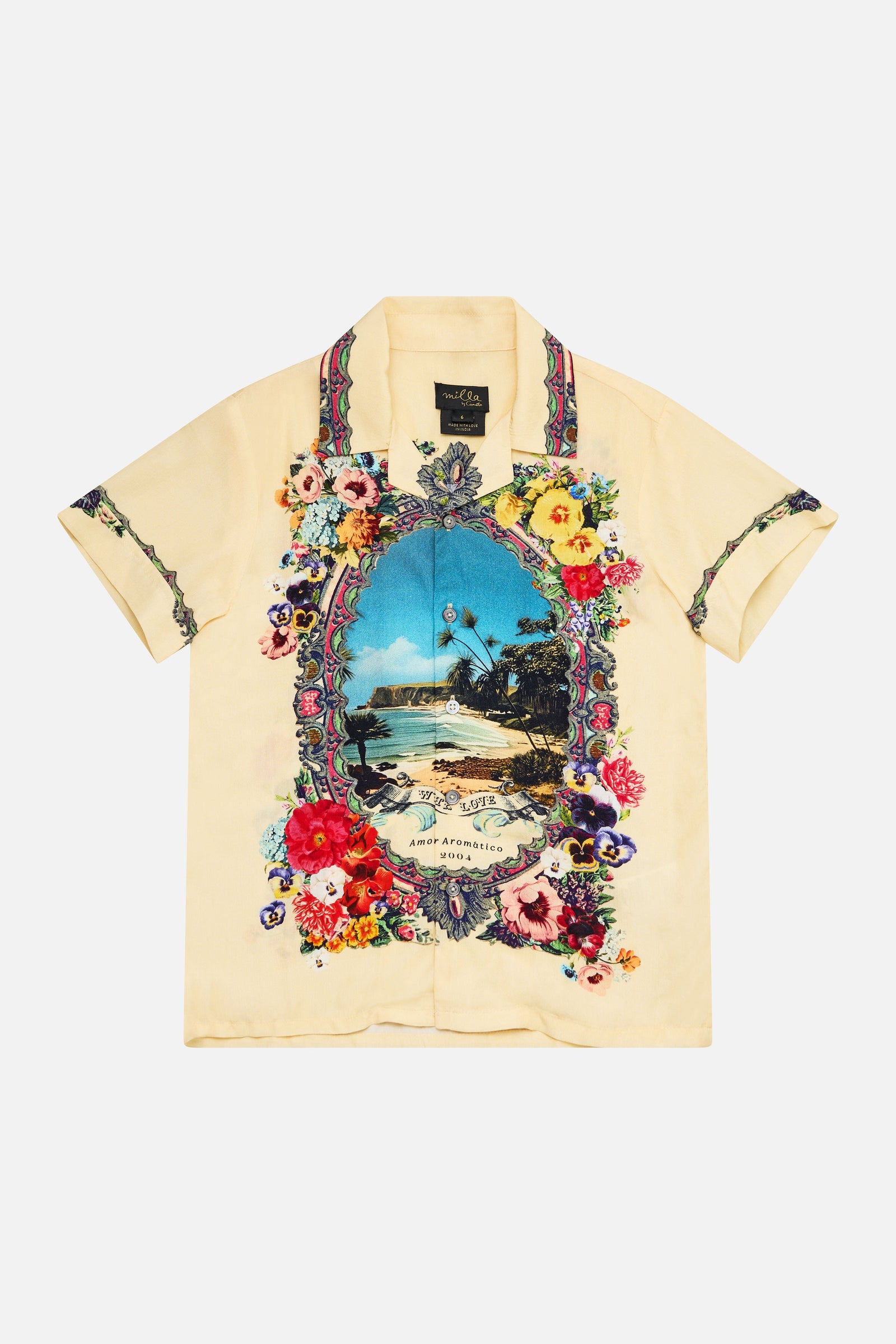 Bathing Bombshell Boys Short Sleeve Camp Collared Shirt 4-10 BOYS SWIMWEAR CAMILLA 