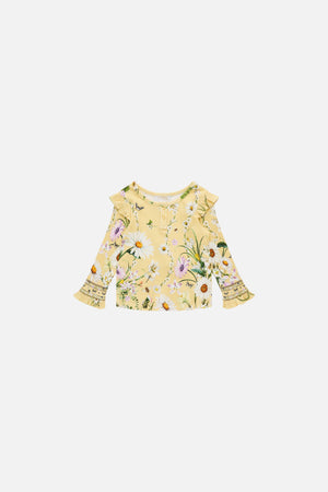 Daisy Chains Babies Long Sleeve Rib Henley W Frill Detail BABY CLOTHING CAMILLA 