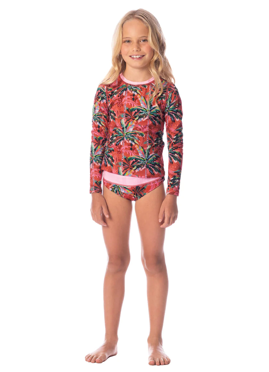 Flame Palms Odyssey Rashguard Set GIRLS SWIMWEAR MAAJI 