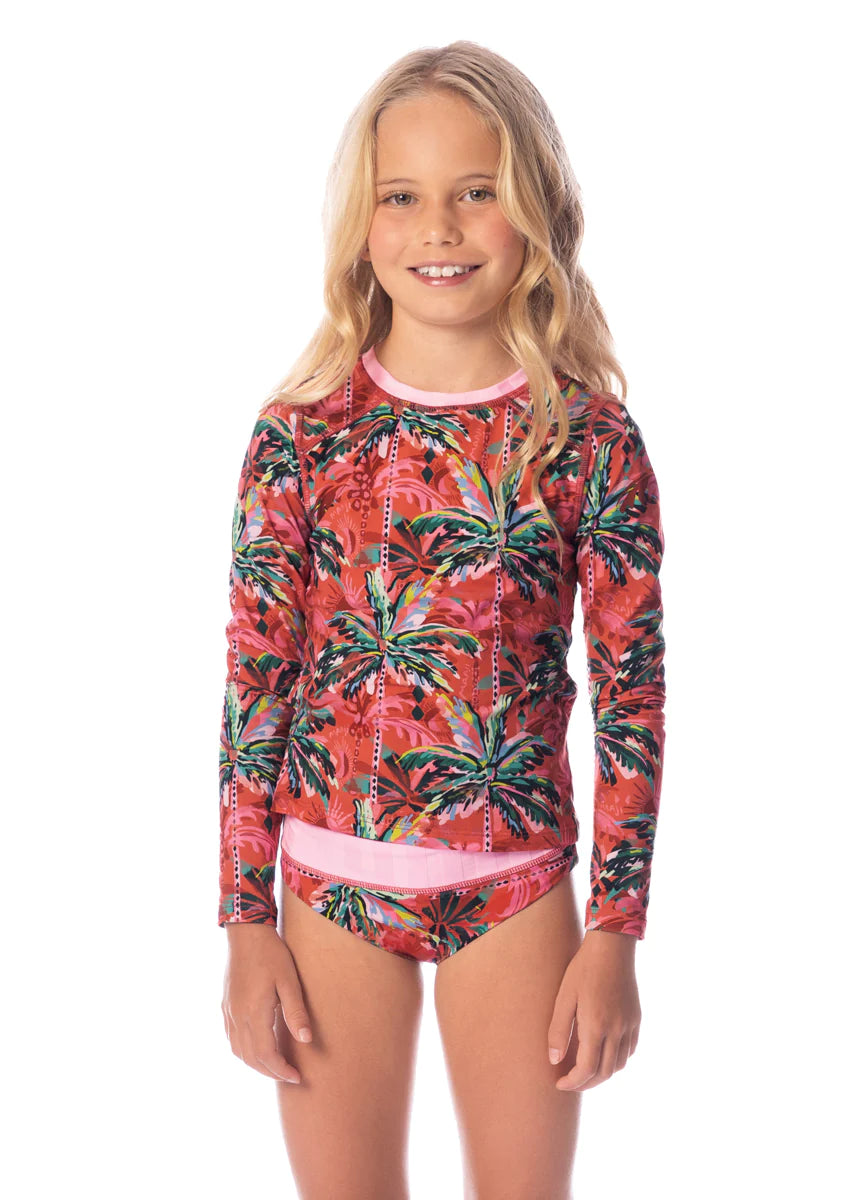 Flame Palms Odyssey Rashguard Set GIRLS SWIMWEAR MAAJI 