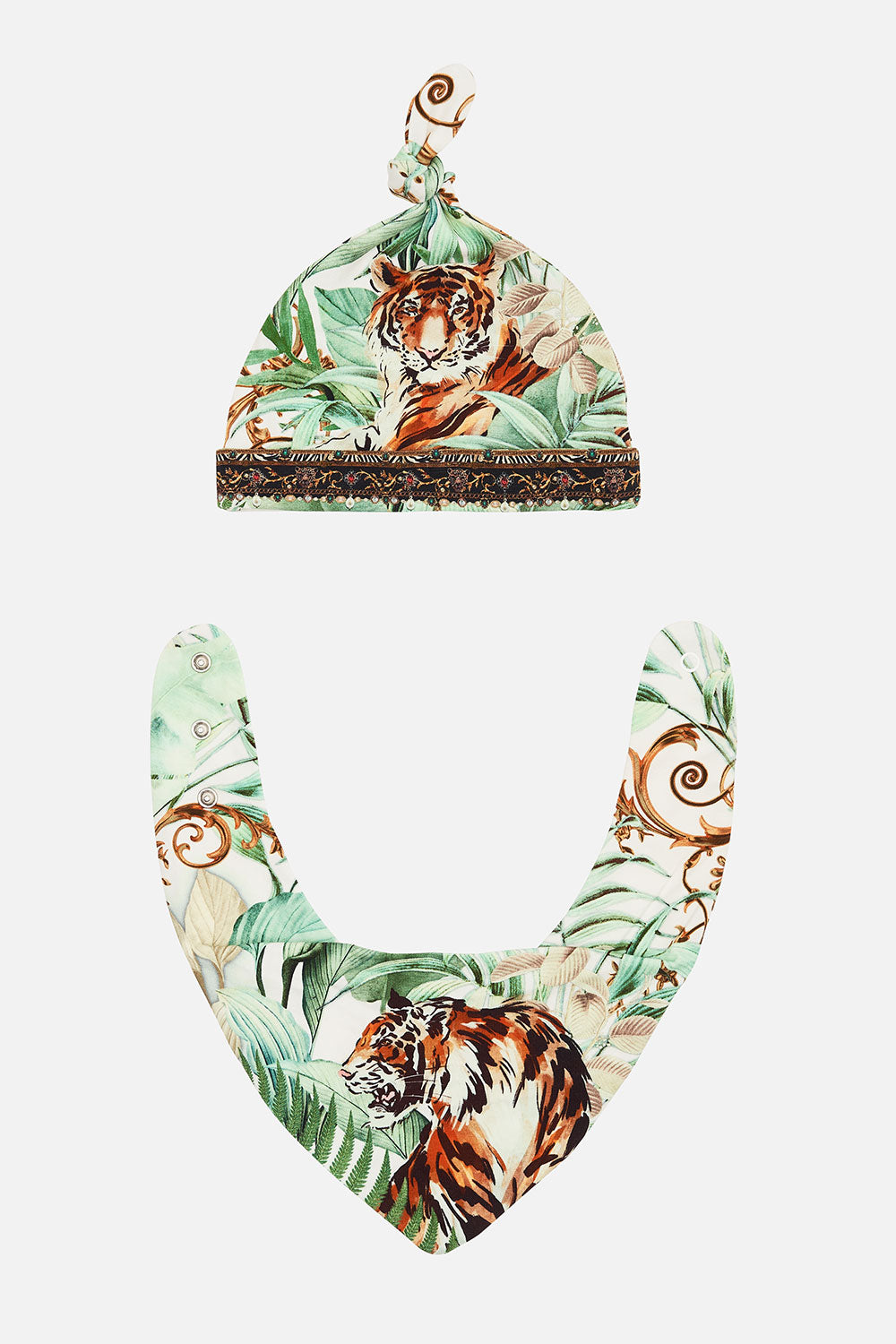 Tiger Trap Babies Bib And Beanie Set BABY HEADGEAR CAMILLA 
